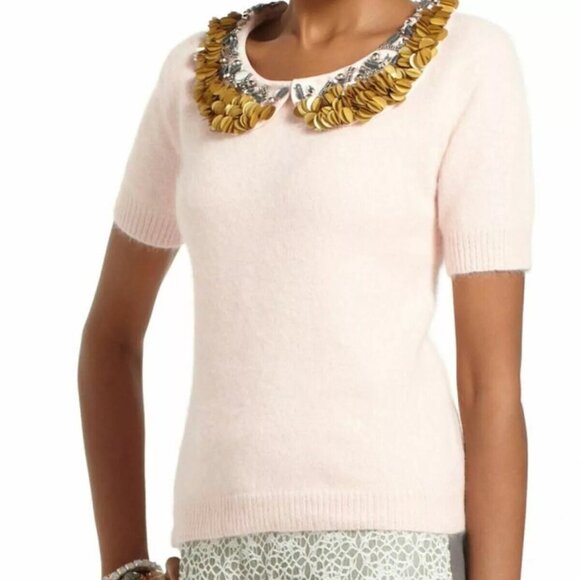 Anthropologie Corey Lynn Calter Peter-Pan Paillettes Sweater - Picture 1 of 7